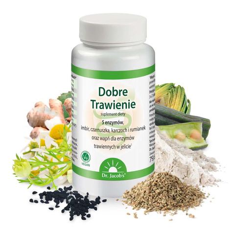 Dobre Trawienie Dr.Jacob`s suplement diety 90 tabletek